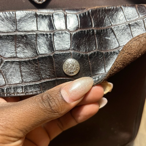 rare vibtage Longchamp Dark Brown purse - Picture 5 of 12